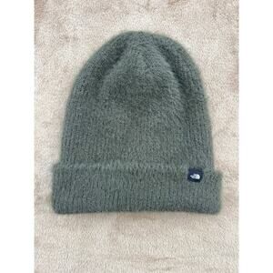 The North Face Plush Vanadis Green Fuzzy Beanie Winter Hat Women’s One Size